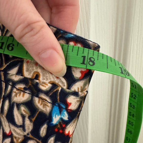 SOLD 💙 Anthropologie Mauve Floral Pattern With Blue Background Dress - Size 10 - Picture 11 of 12